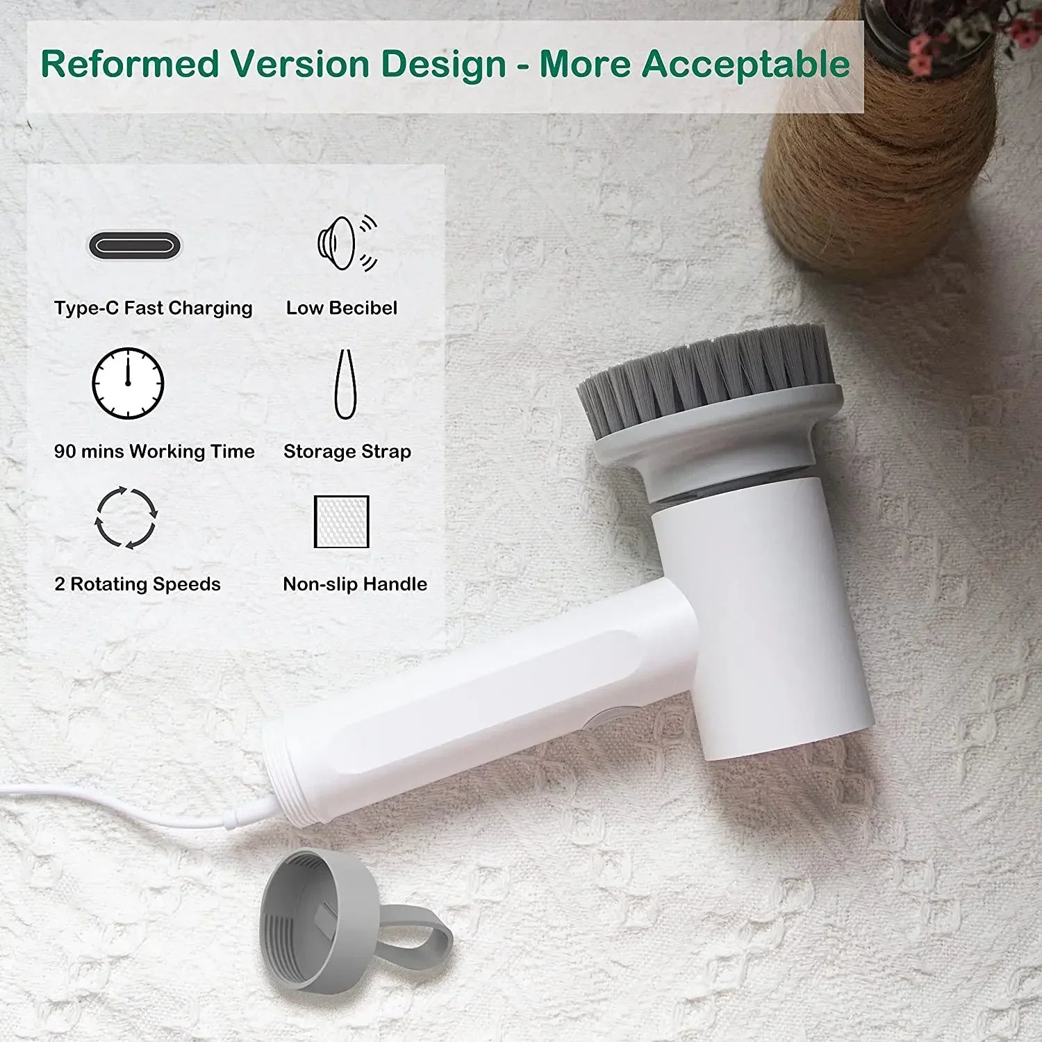 Household Cleaning Brush Kitchen Gadgets Cleaning Products for Home Wireless Clean Brush Home Gadgets Electric Spin Scrubber
