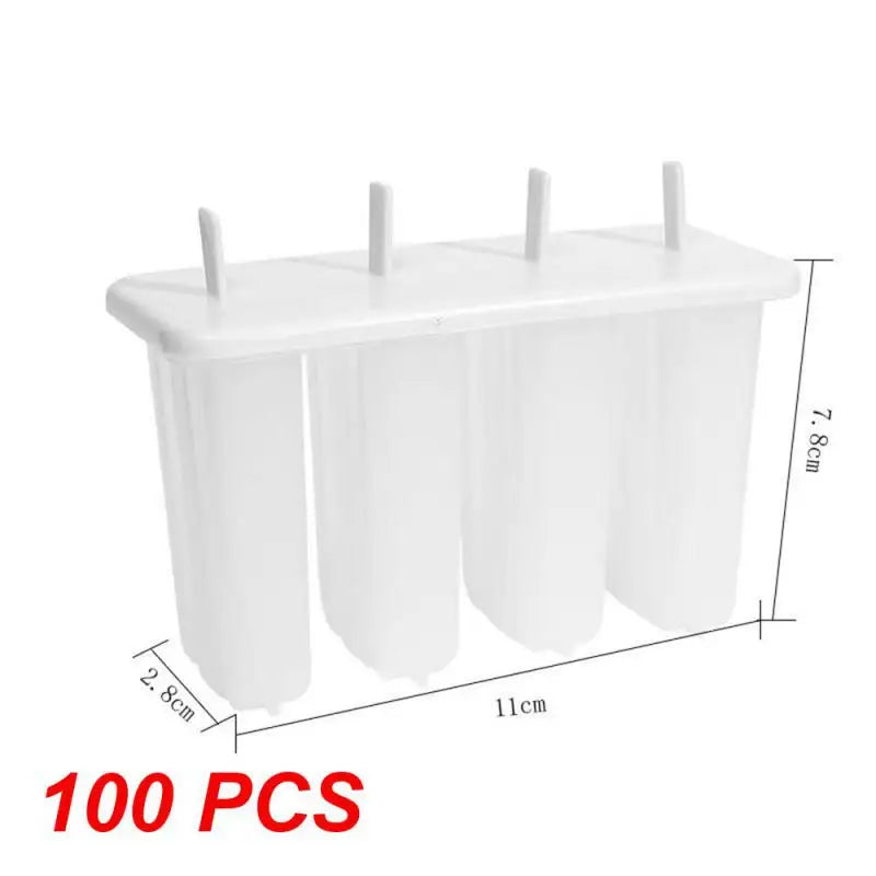4 Even Old Popsicle Molds With Lids Household Childrens Cute Popsicle Ice Cream Mold Diy Homemade Ice Cream Ice Cream Mold