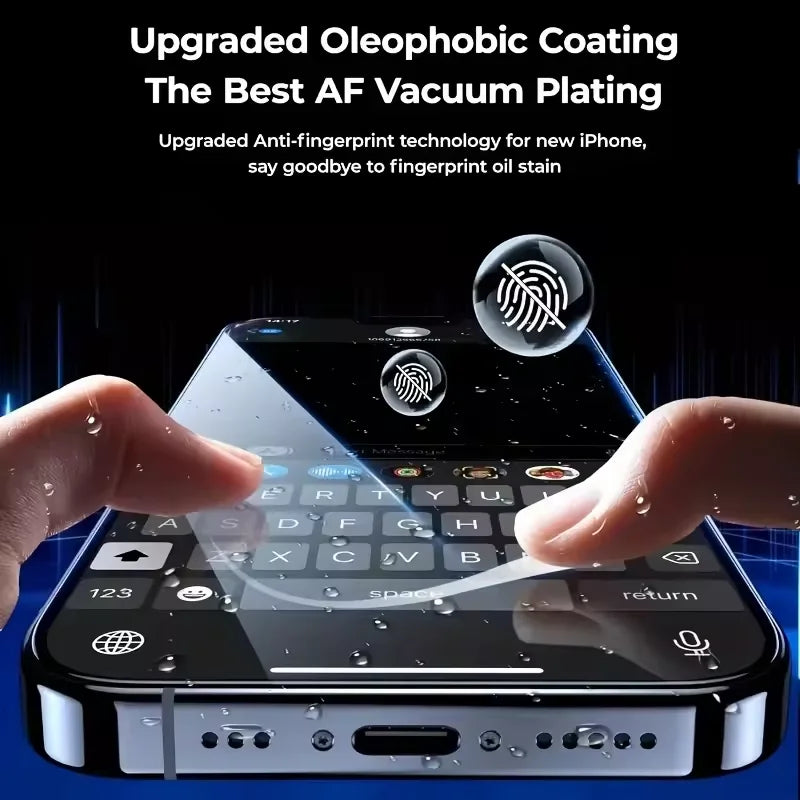 3Pcs Matte Tempered Glass For iPhone 16 15 14 12 11 13 Pro Max Plus Mini 16e XS Max Screen Protectors Frosted Anti-Fingerprints