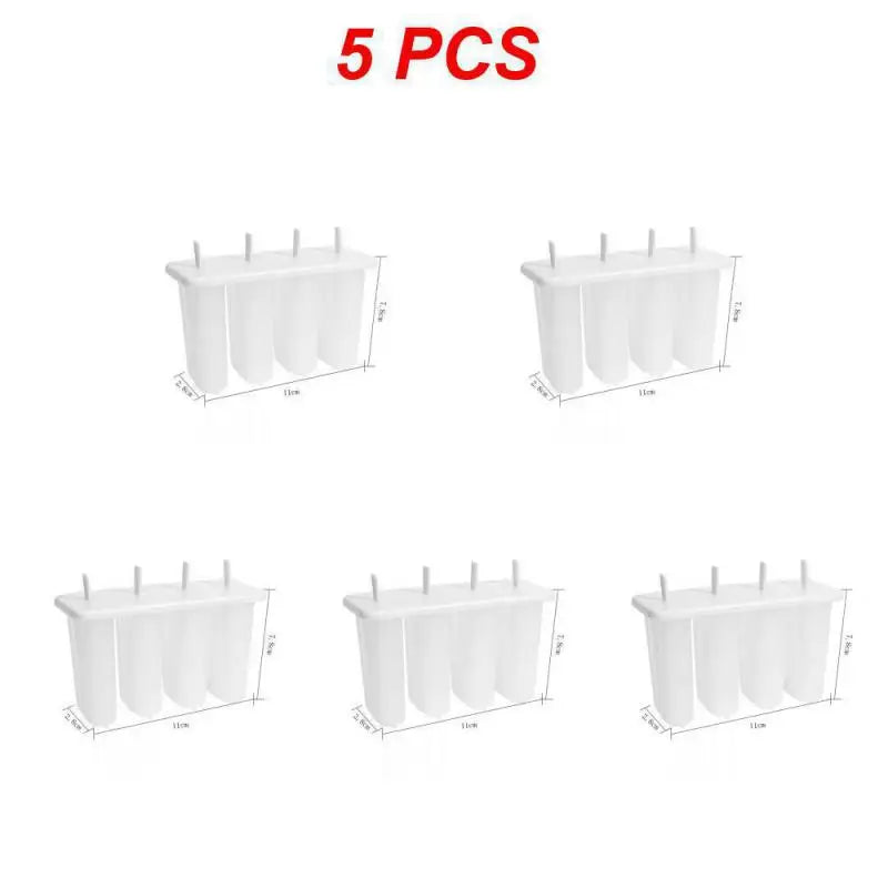 4 Even Old Popsicle Molds With Lids Household Childrens Cute Popsicle Ice Cream Mold Diy Homemade Ice Cream Ice Cream Mold
