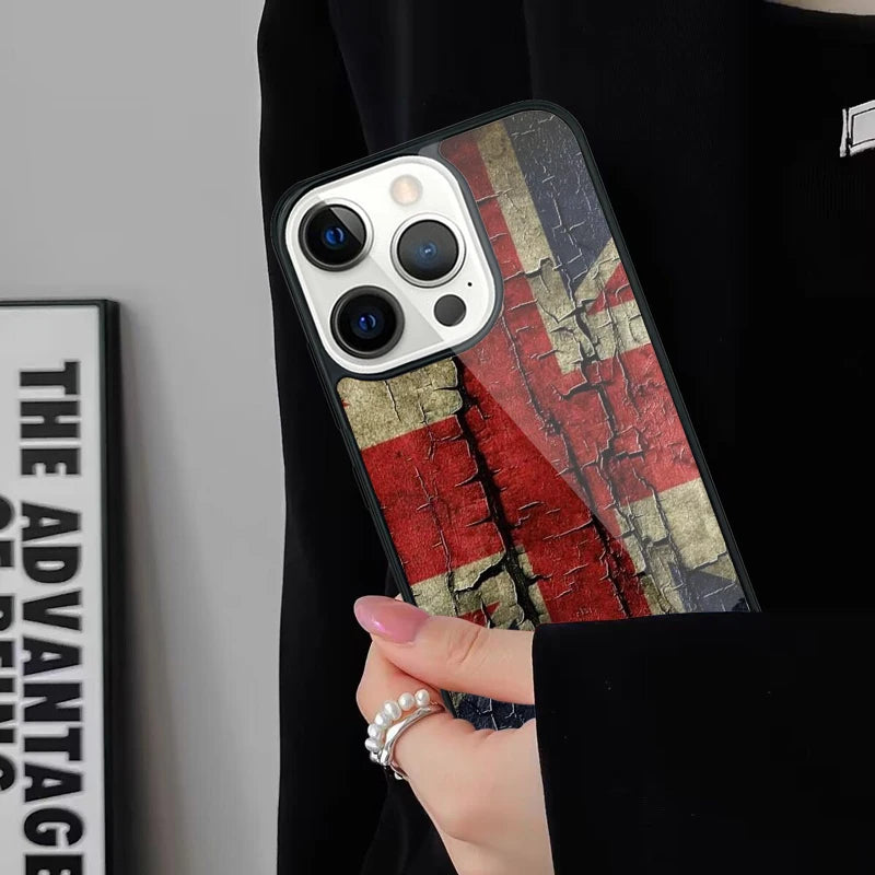 Classic Union Jack Wireless Charge Phone Case For iPhone 17 Air 15 16 16e 14 13 11 12 Pro Max Plus Magsafe Magnetic Bumper Cover