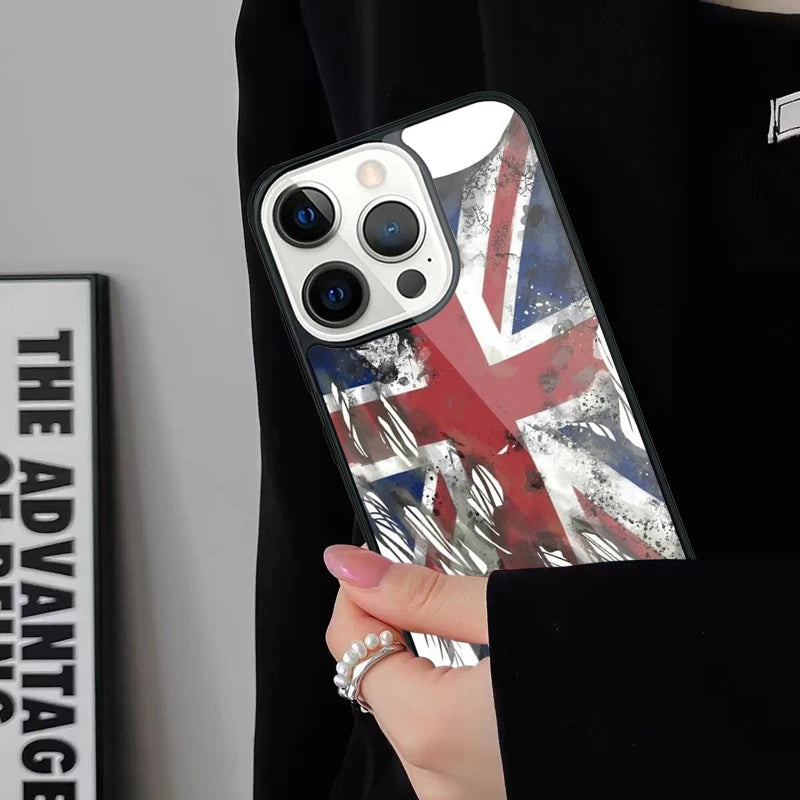 Classic Union Jack Wireless Charge Phone Case For iPhone 17 Air 15 16 16e 14 13 11 12 Pro Max Plus Magsafe Magnetic Bumper Cover