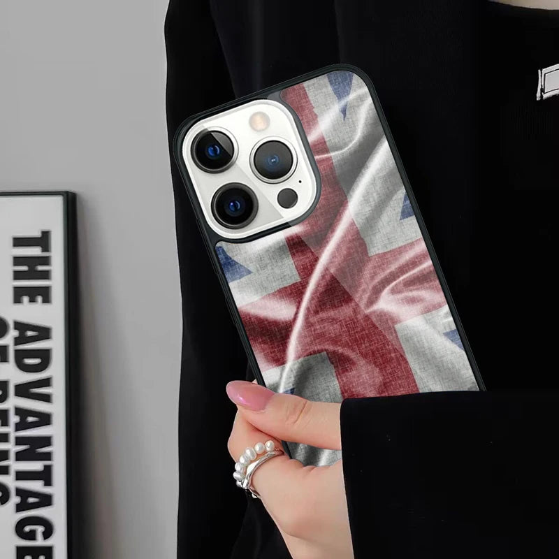 Classic Union Jack Wireless Charge Phone Case For iPhone 17 Air 15 16 16e 14 13 11 12 Pro Max Plus Magsafe Magnetic Bumper Cover