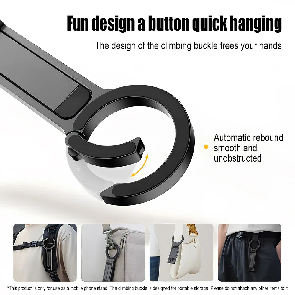 Mobile Phone Tripod Carabiner Mount For iPhone 14 15 16 17 Pro Max Dual-sided Magnetic Desktop Mount Phone Handle Holder Stand